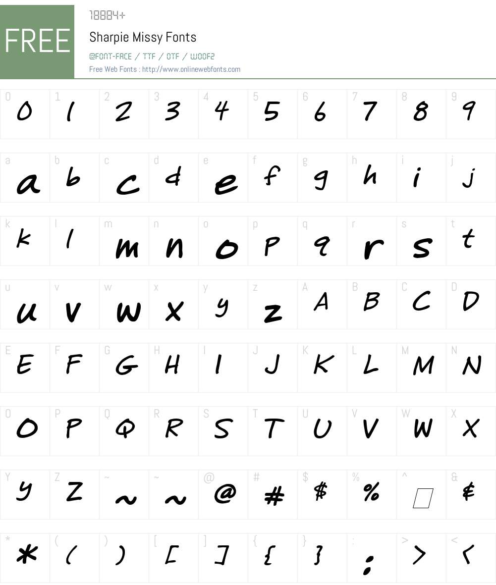 Sharpie Missy Font Screenshots