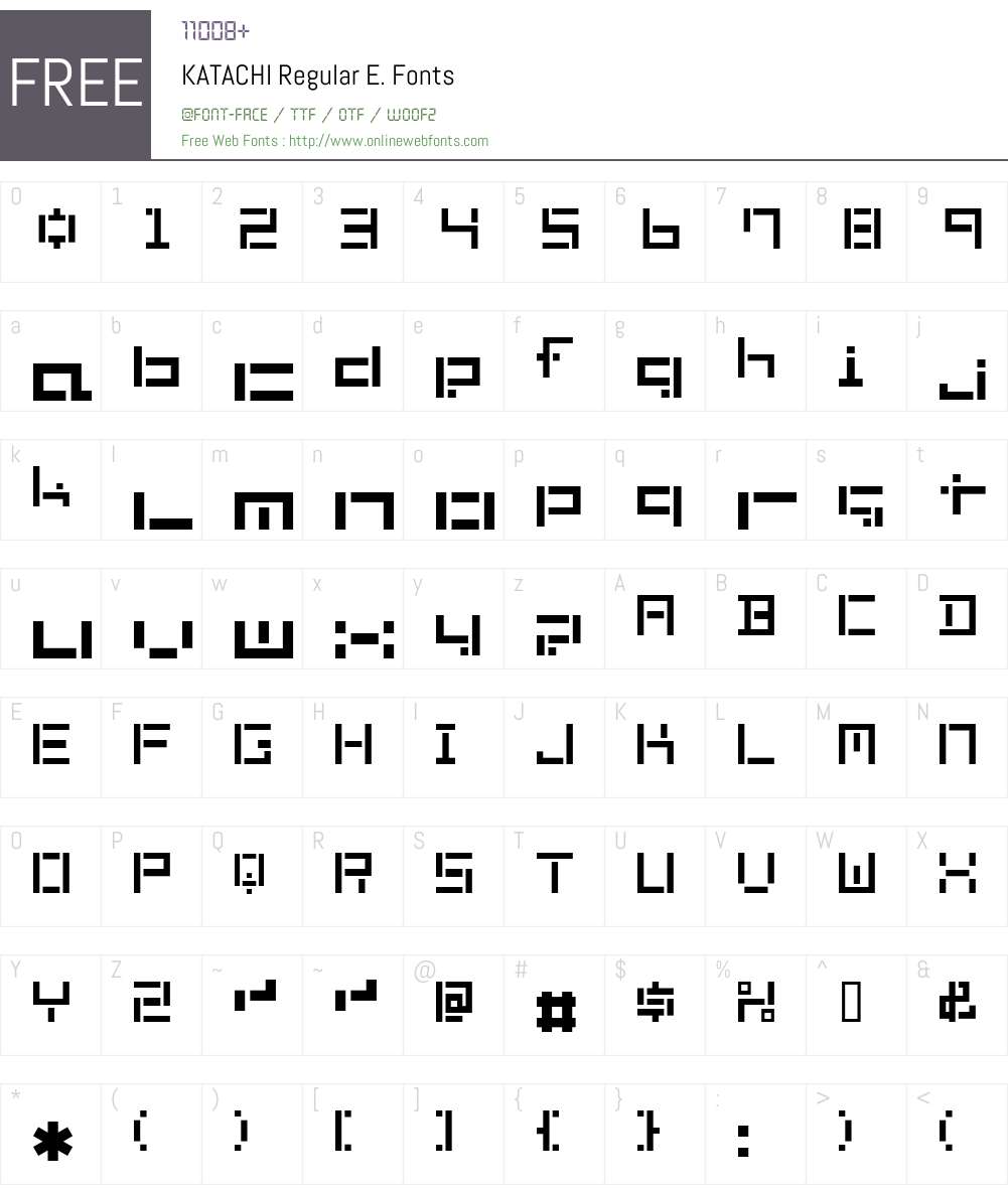 KATACHI Font Screenshots