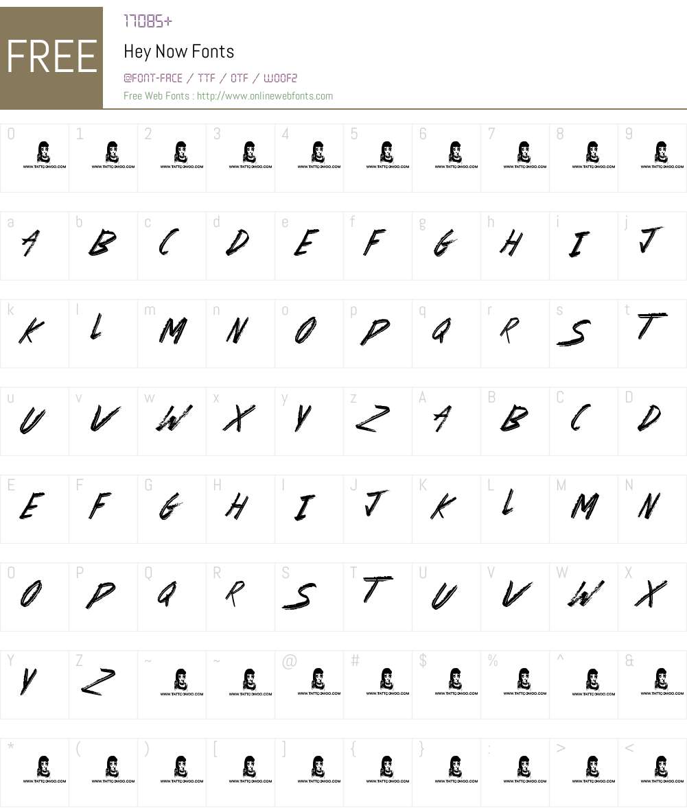 Hey Now Font Screenshots