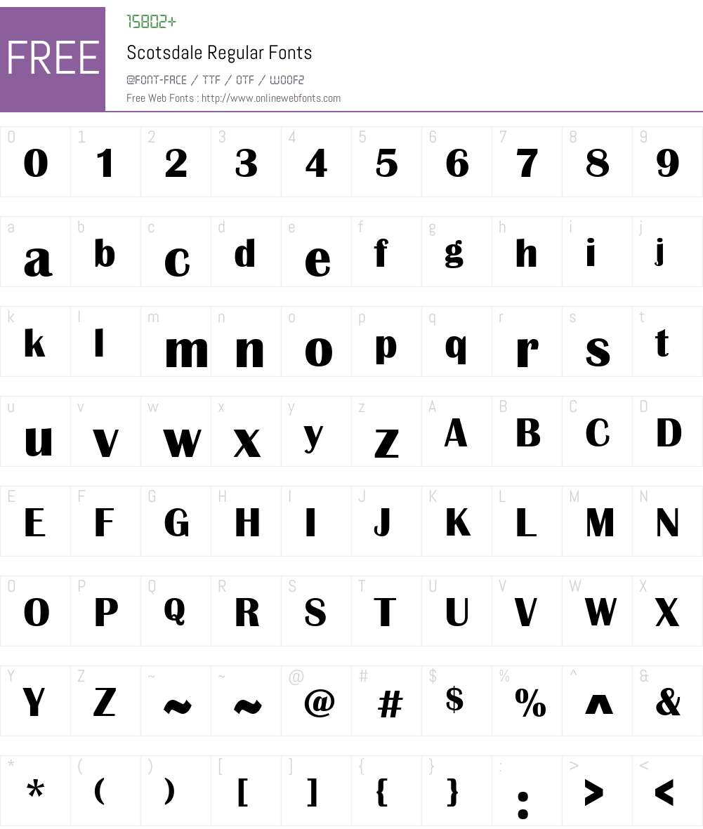 Scotsdale Font Screenshots
