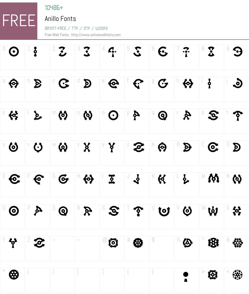 Anillo Font Screenshots