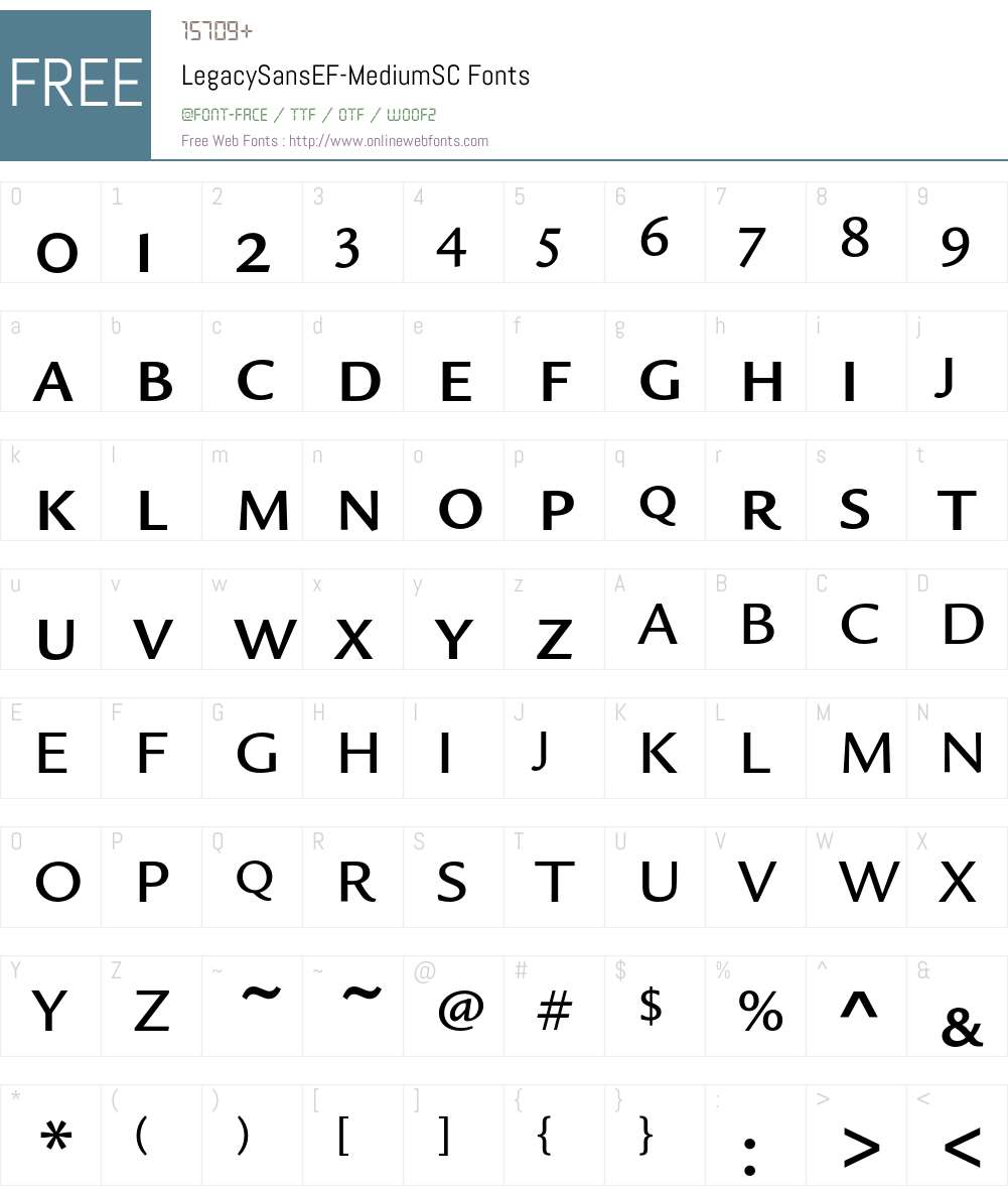 LegacySansEF Font Screenshots