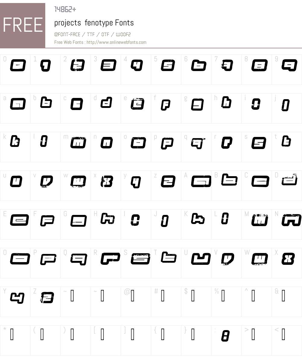 projects Font Screenshots