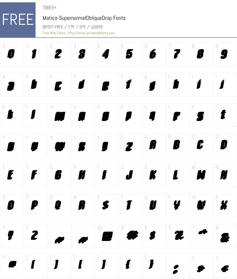 Matica Font Screenshots