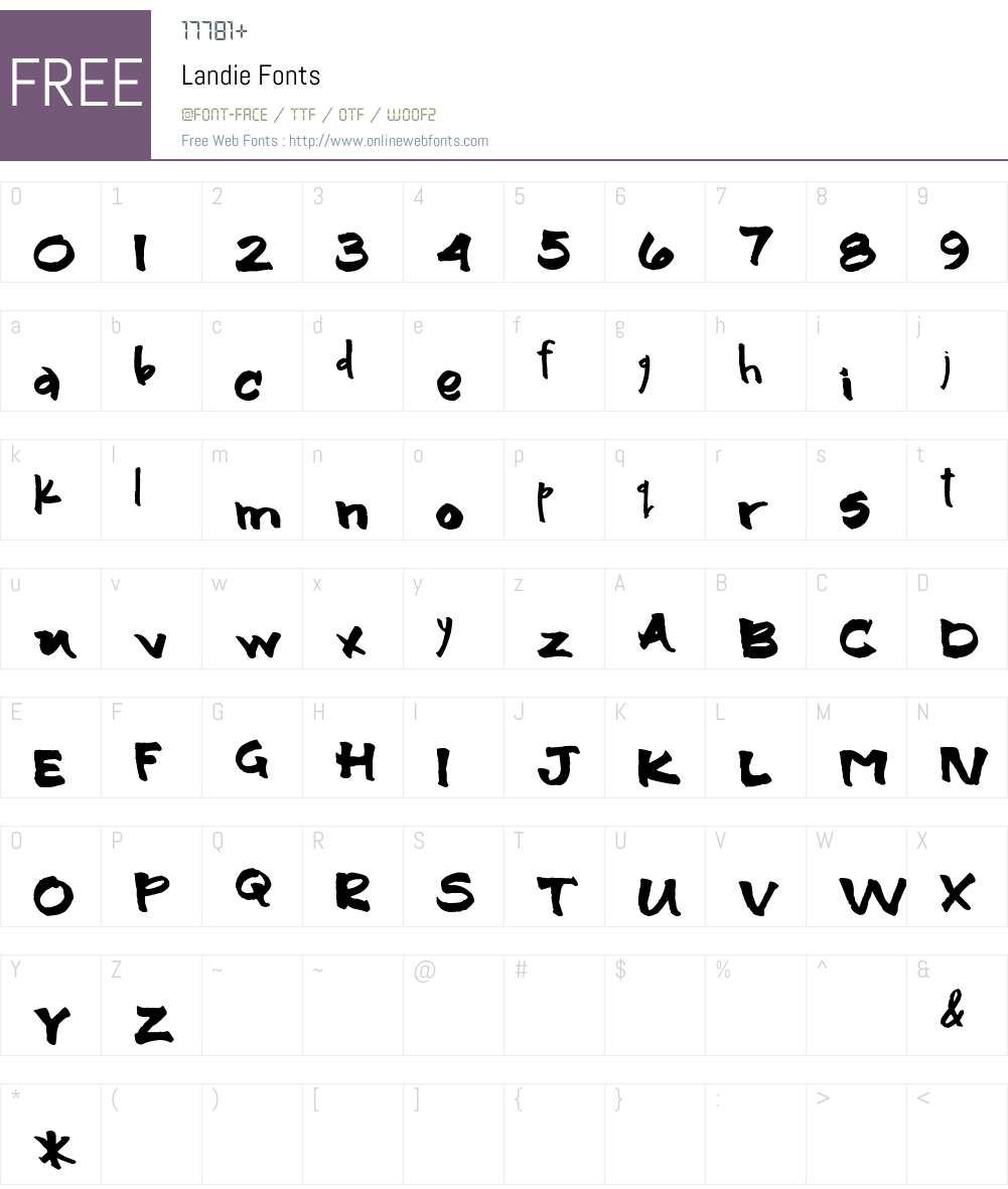Landie Font Screenshots