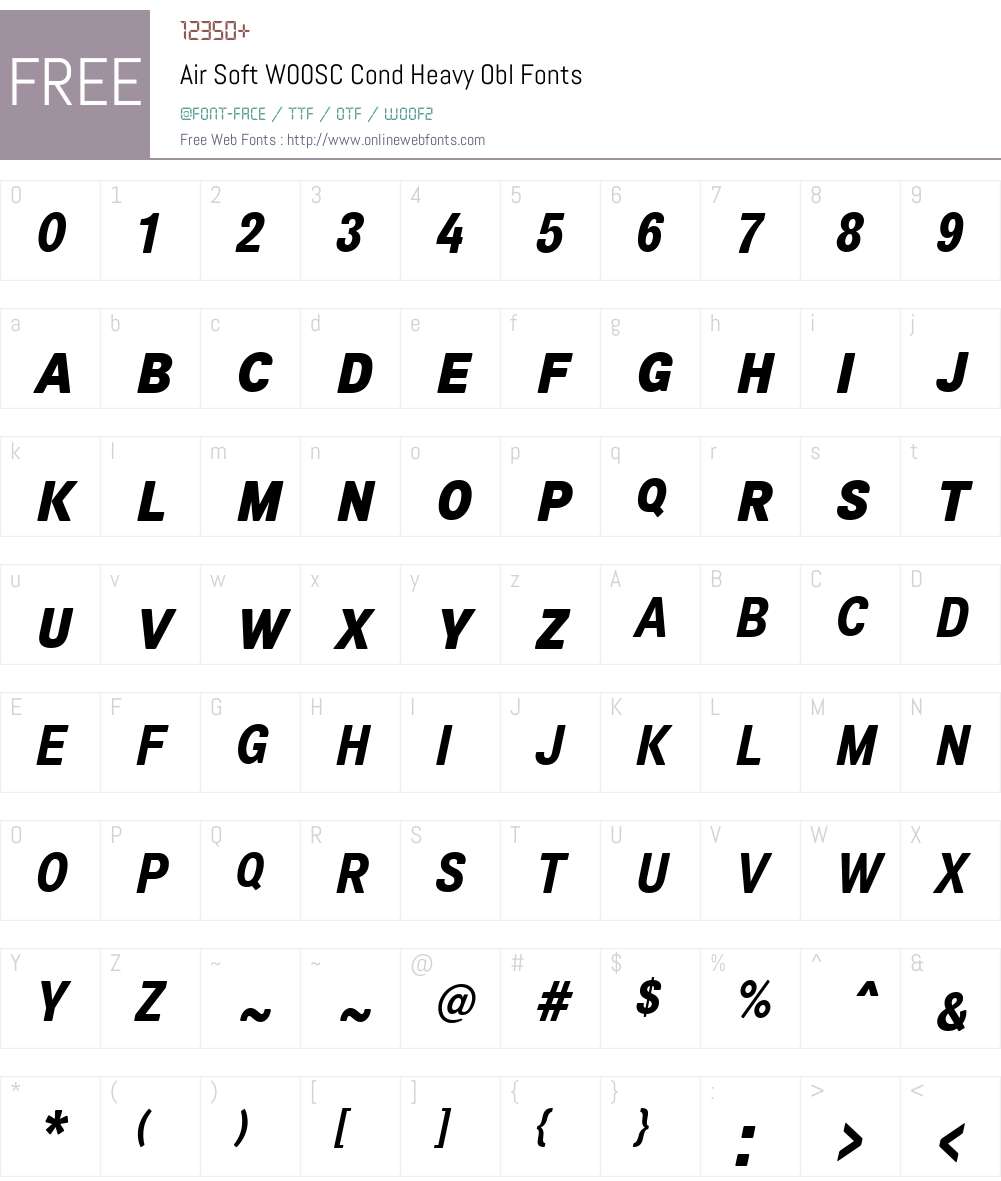 Air Soft Font Screenshots
