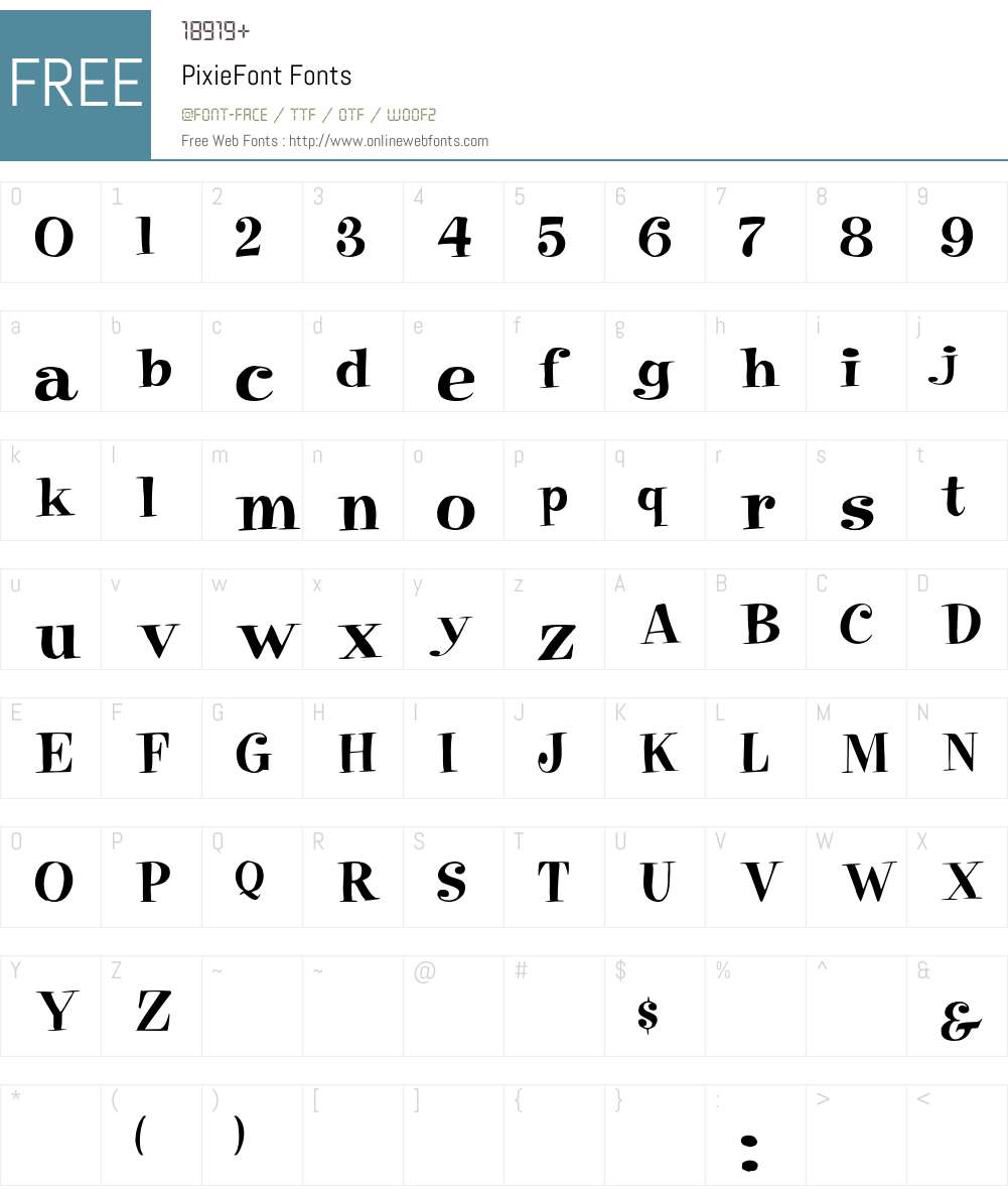 PixieFont Font Screenshots