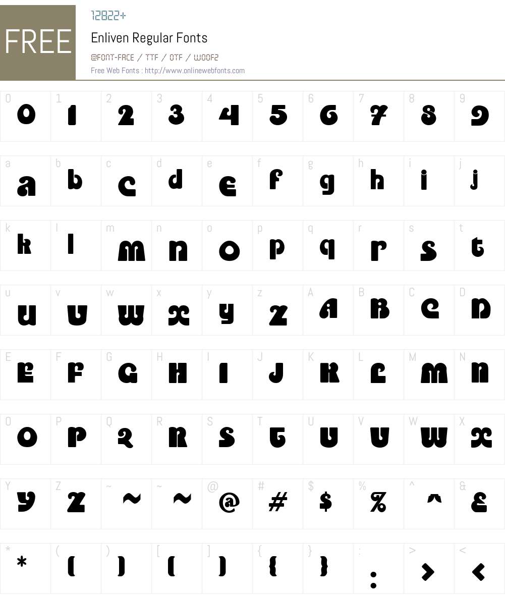 Enliven Font Screenshots