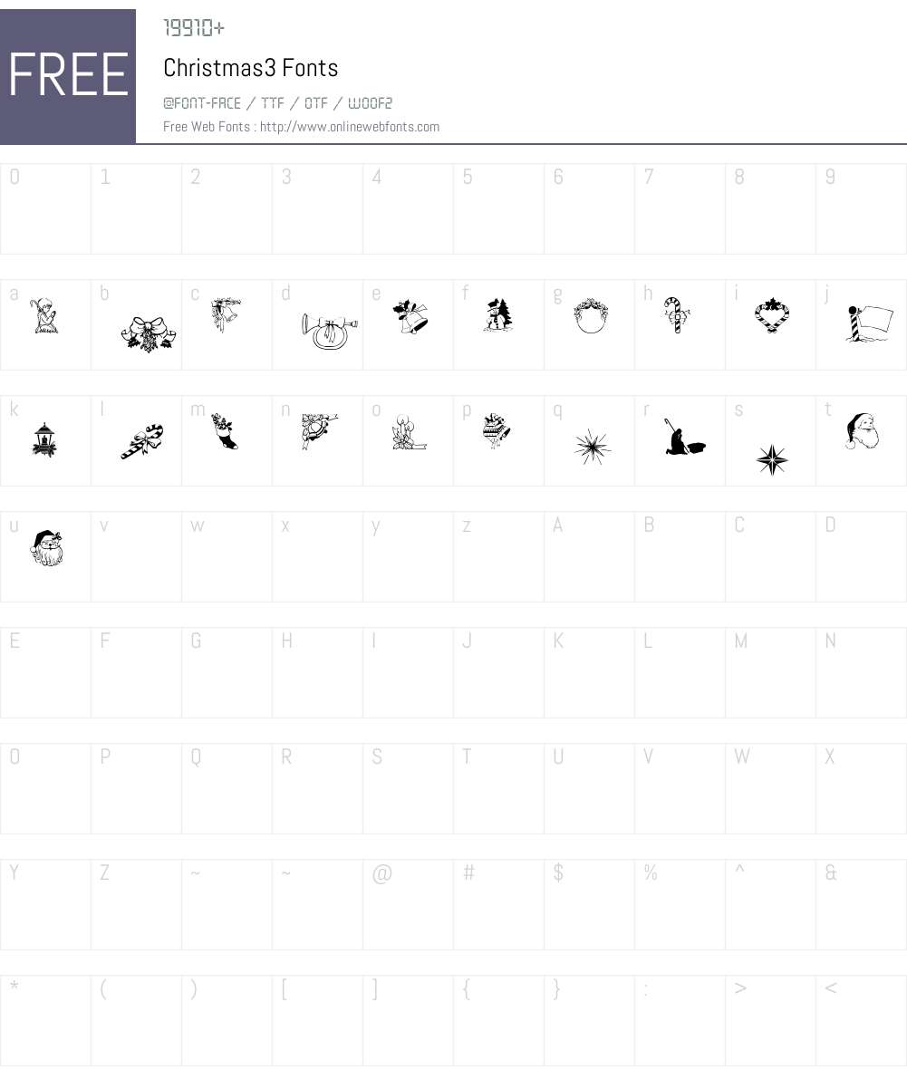 Christmas3 Font Screenshots