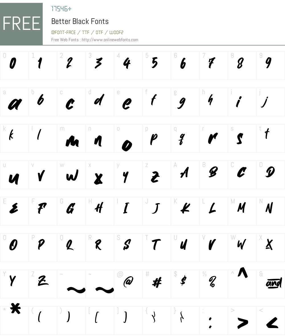 Better Black 1.00;March 18, 2021;FontCreator 11.5.0.2430 64-bit Fonts ...