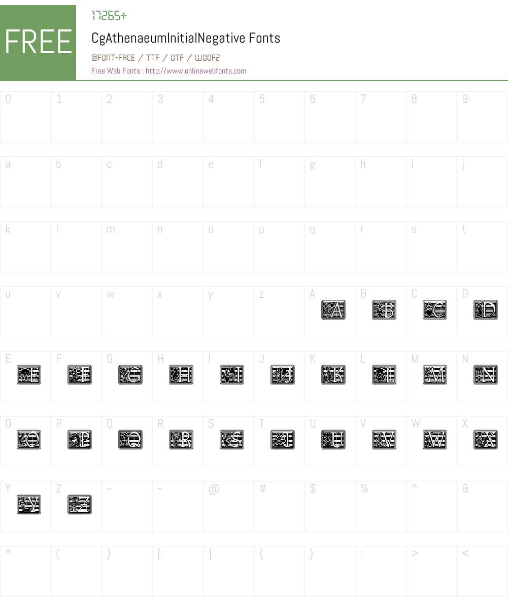 CgAthenaeumInitialNegative Font Screenshots
