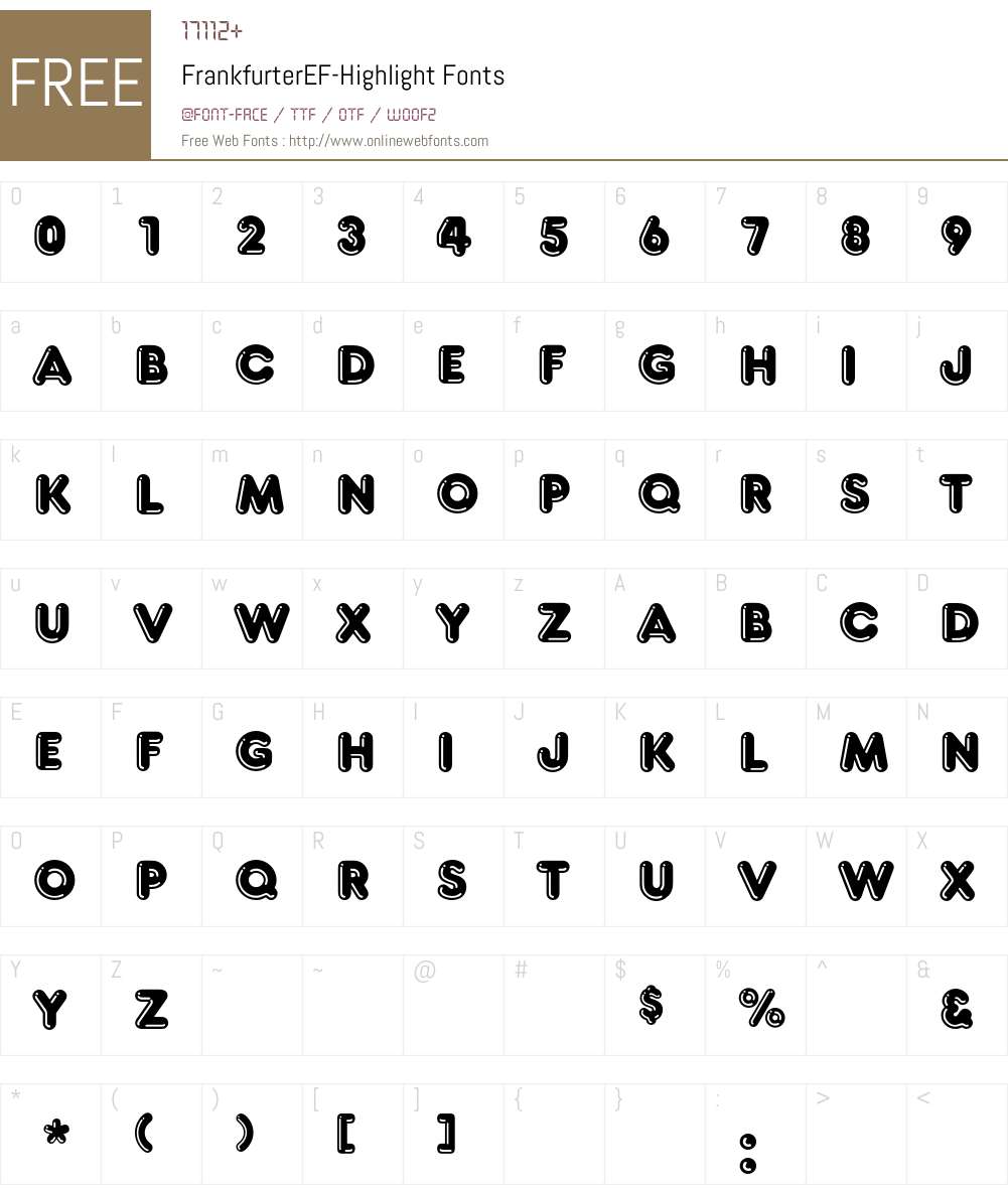 FrankfurterEF Font Screenshots