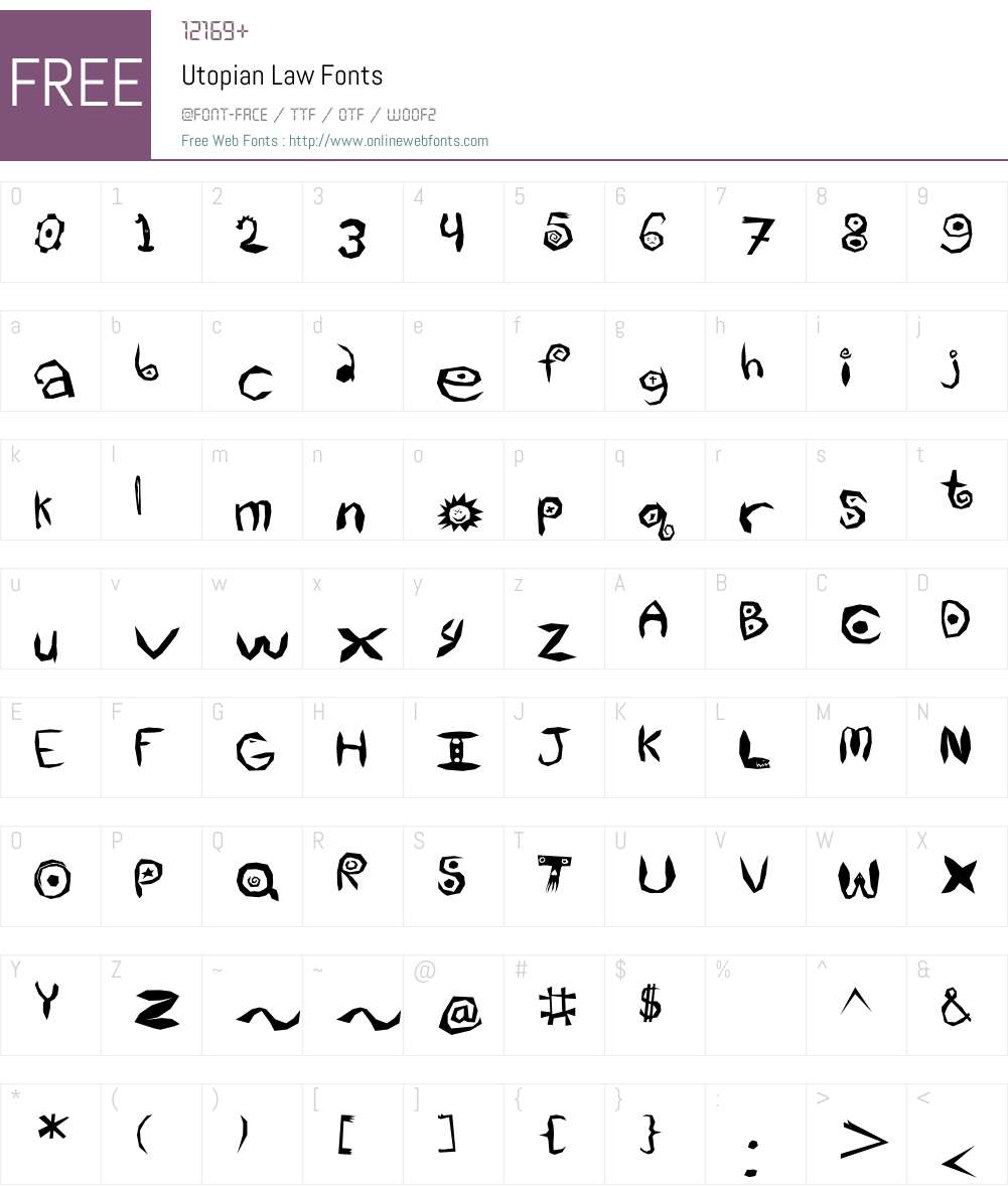 Utopian Law Font Screenshots