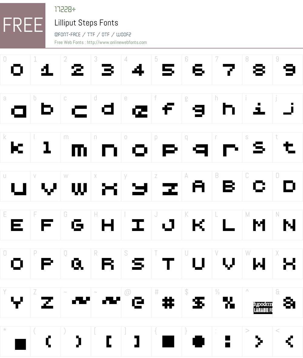 Lilliput Steps Font Screenshots