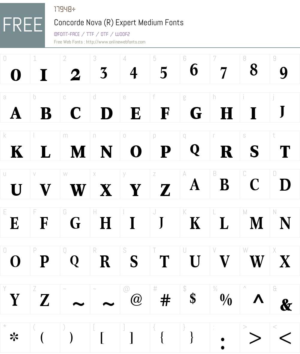 Concorde Nova Expert BQ Font Screenshots