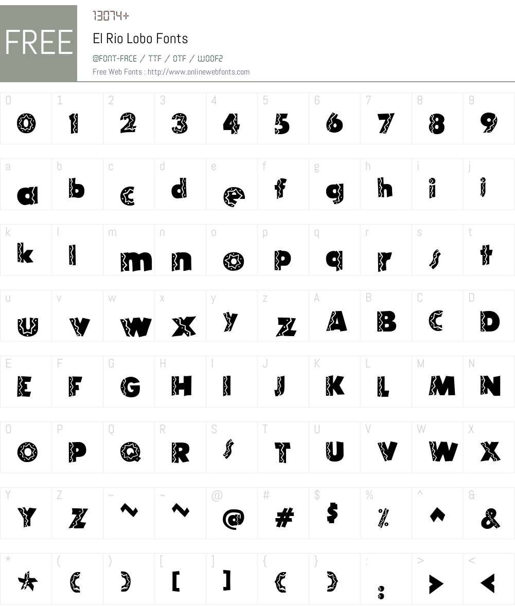 El Rio Lobo Font Screenshots