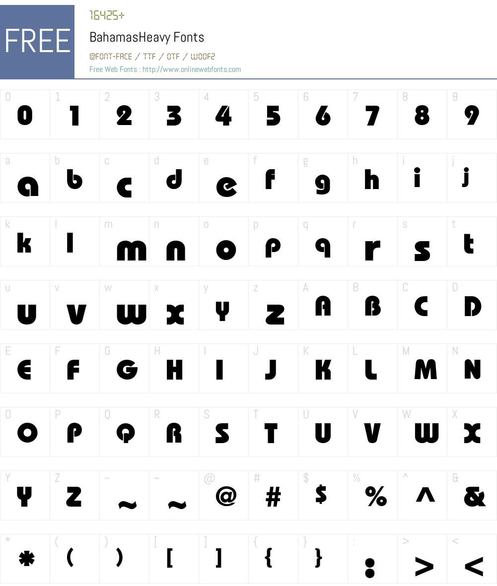 BahamasHeavy Font Screenshots