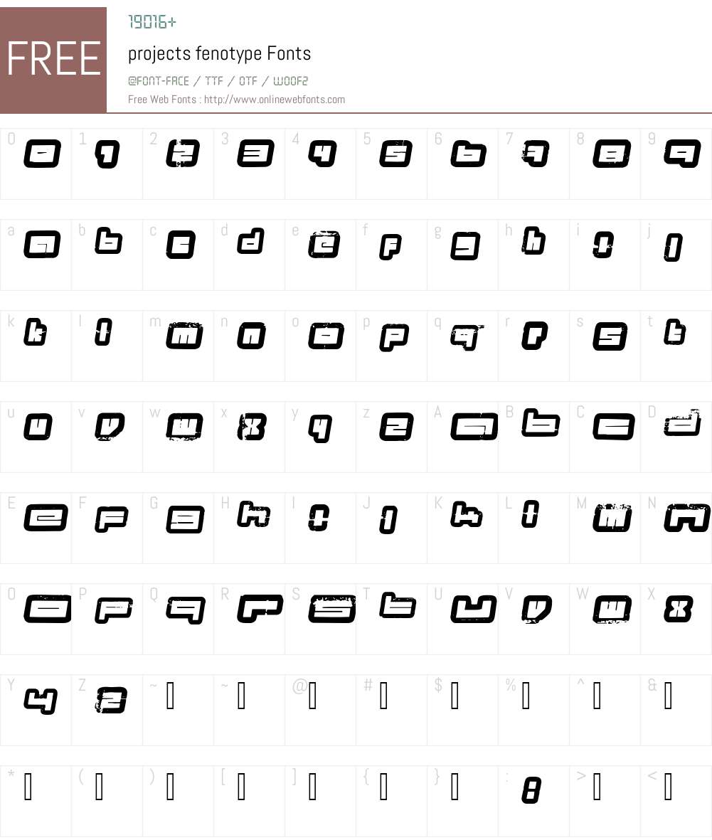 projects Font Screenshots