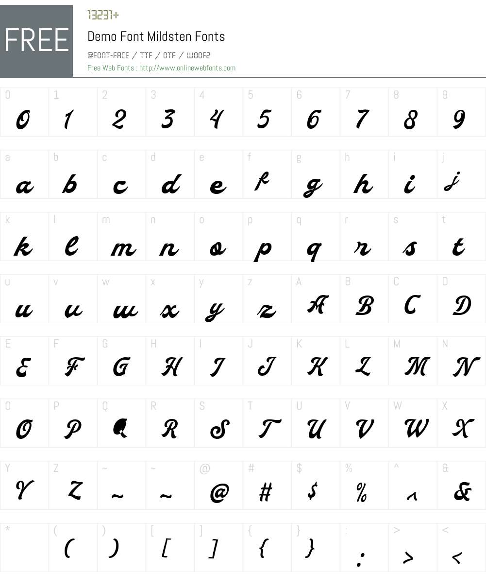 Demo Font Mildsten 1.001;Fontself Maker 3.5.7 Fonts Free Download ...