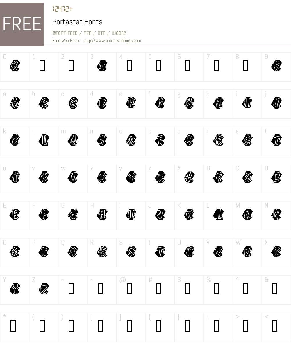 Portastat Font Screenshots
