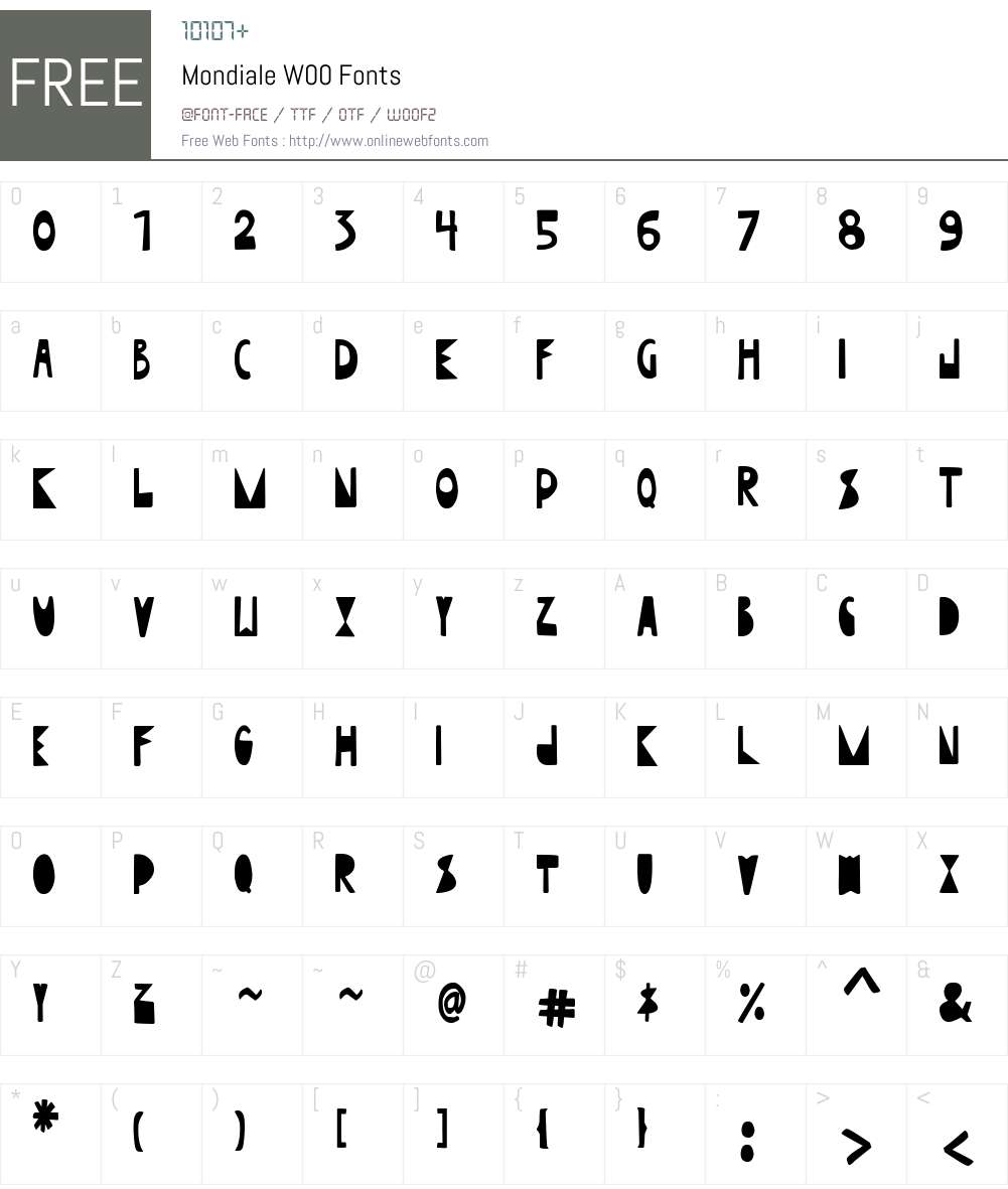 MondialeW00 Font Screenshots