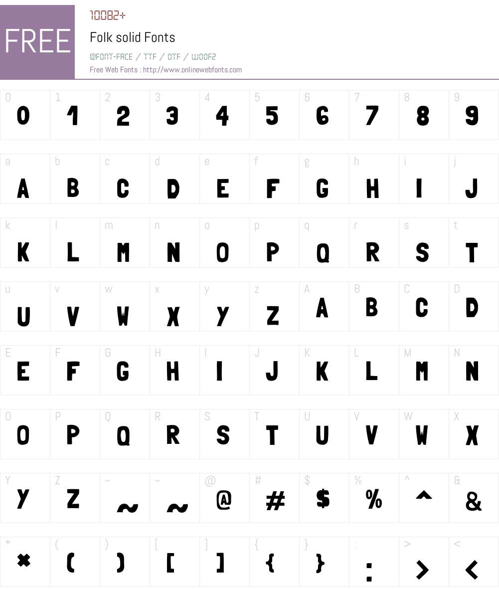 Folk Font Screenshots