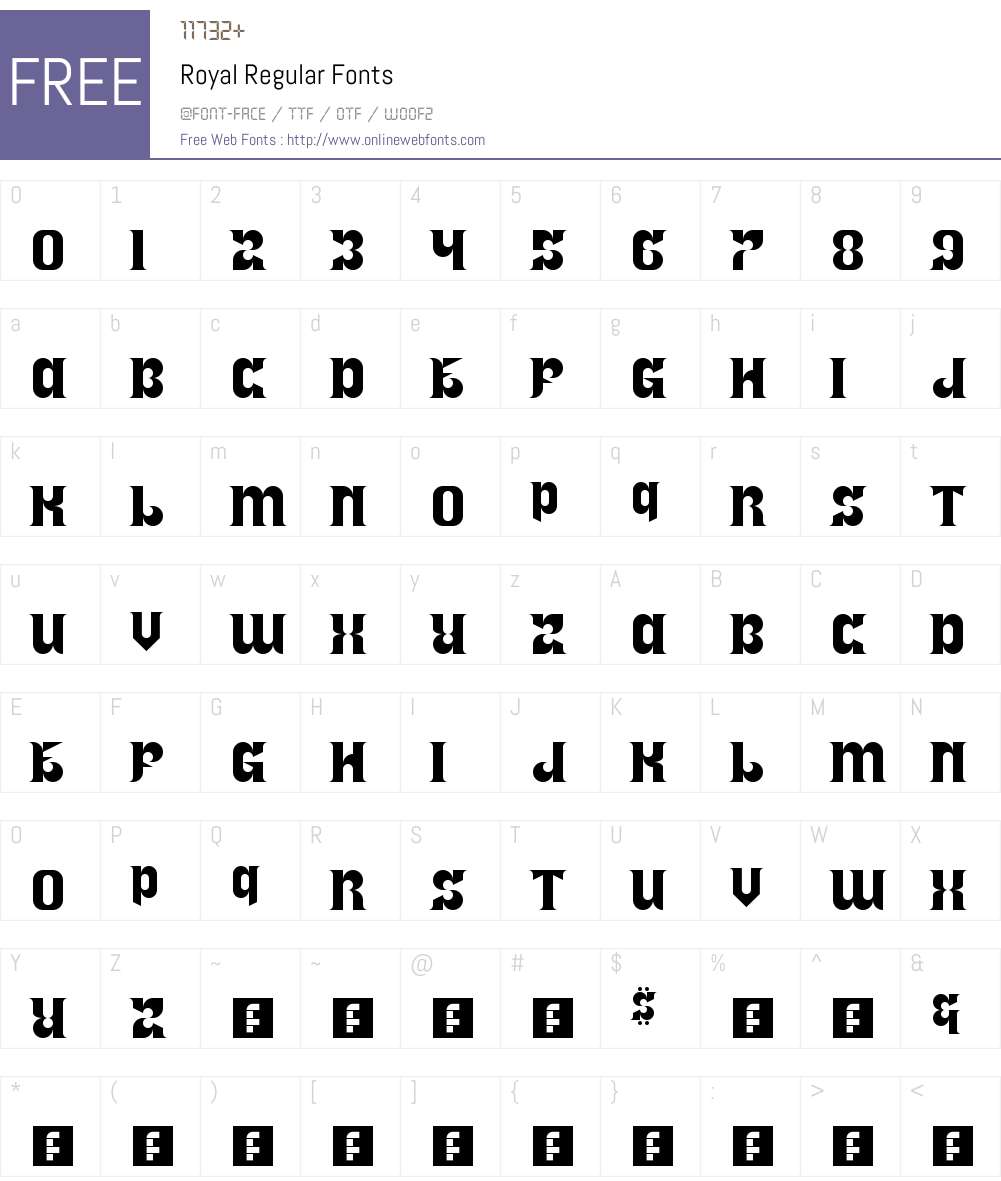 Royal Font Screenshots