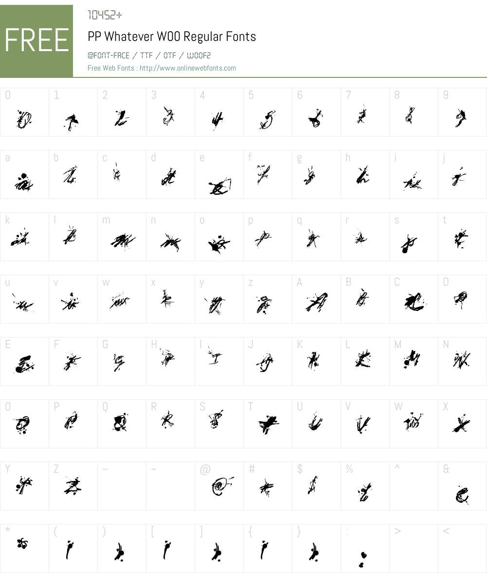PPWhateverW00-Regular Font Screenshots