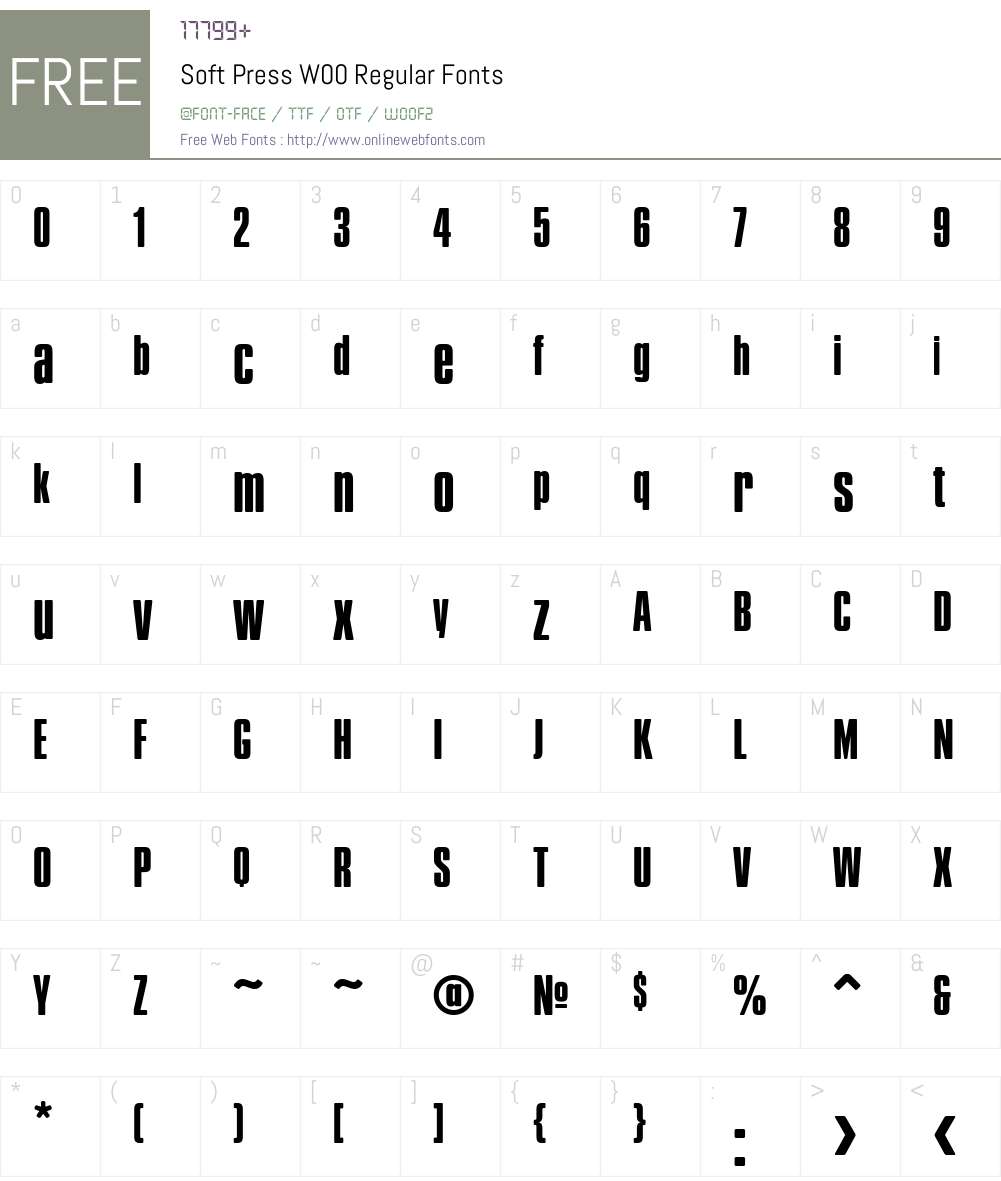 SoftPressW00-Regular Font Screenshots