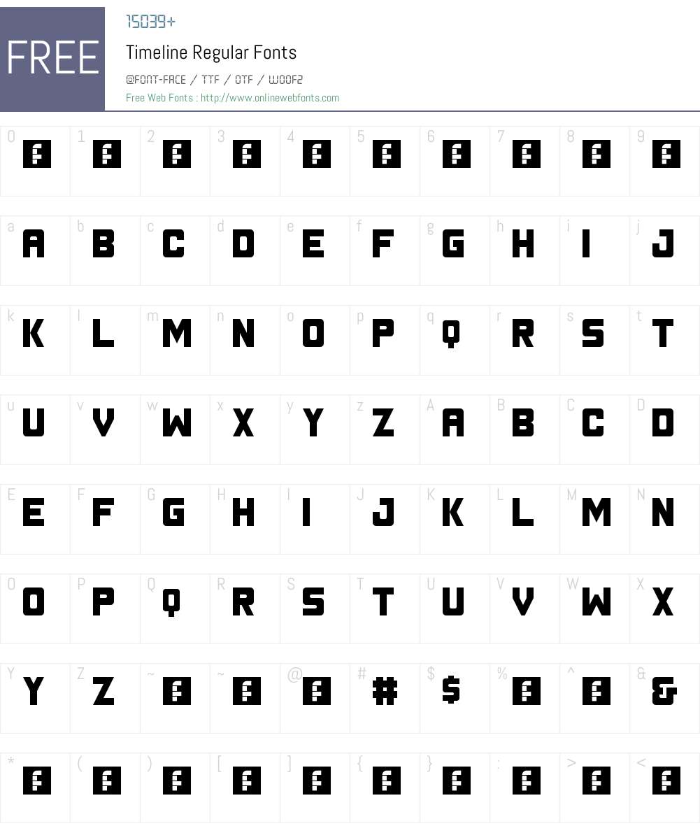 Timeline Font Screenshots