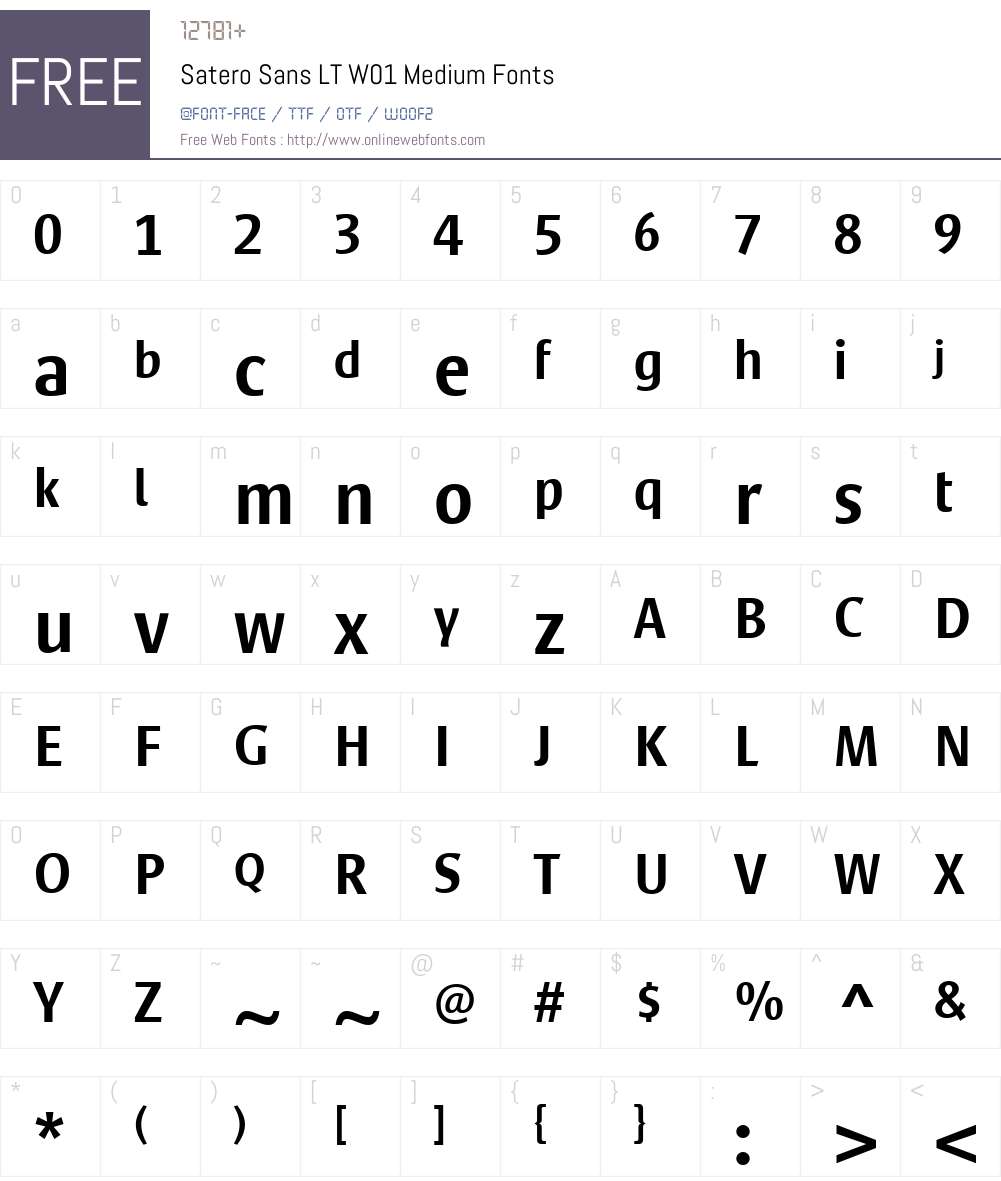 SateroSansLTW01-Medium Font Screenshots