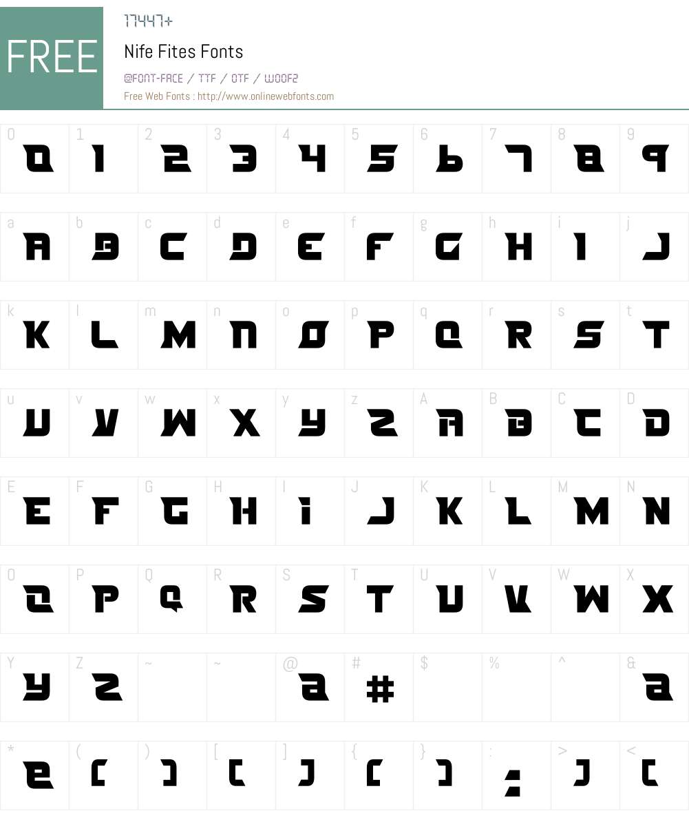 Nife Fites Font Screenshots