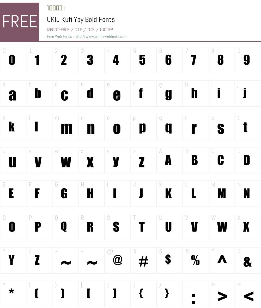 UKIJ Kufi Yay Font Screenshots