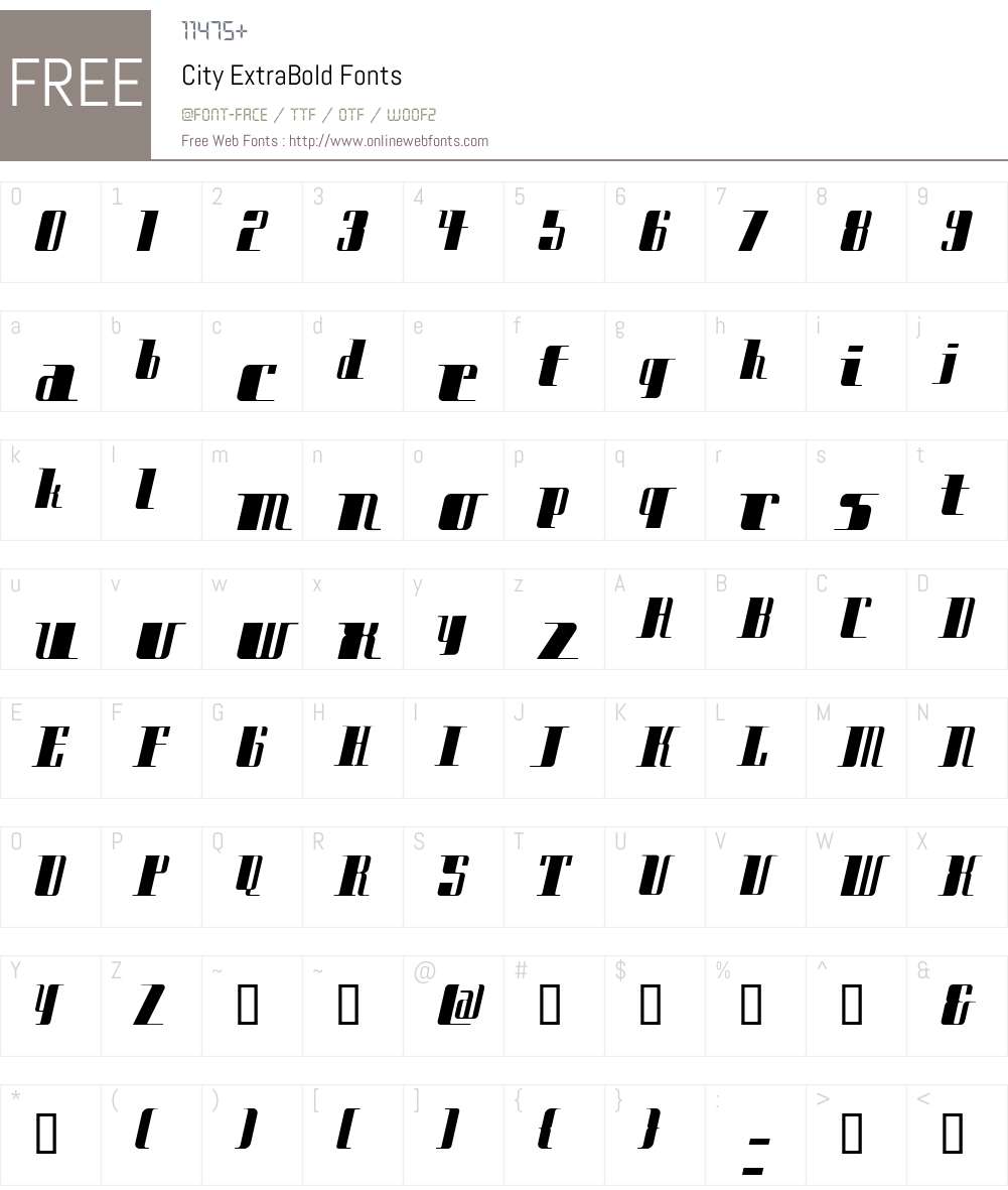 City Font Screenshots