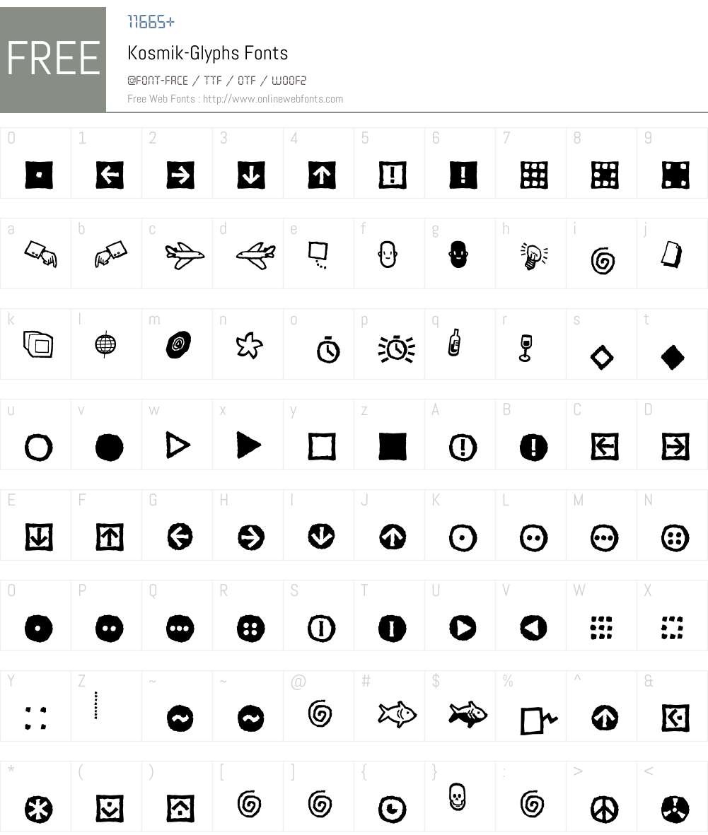 Kosmik Font Screenshots