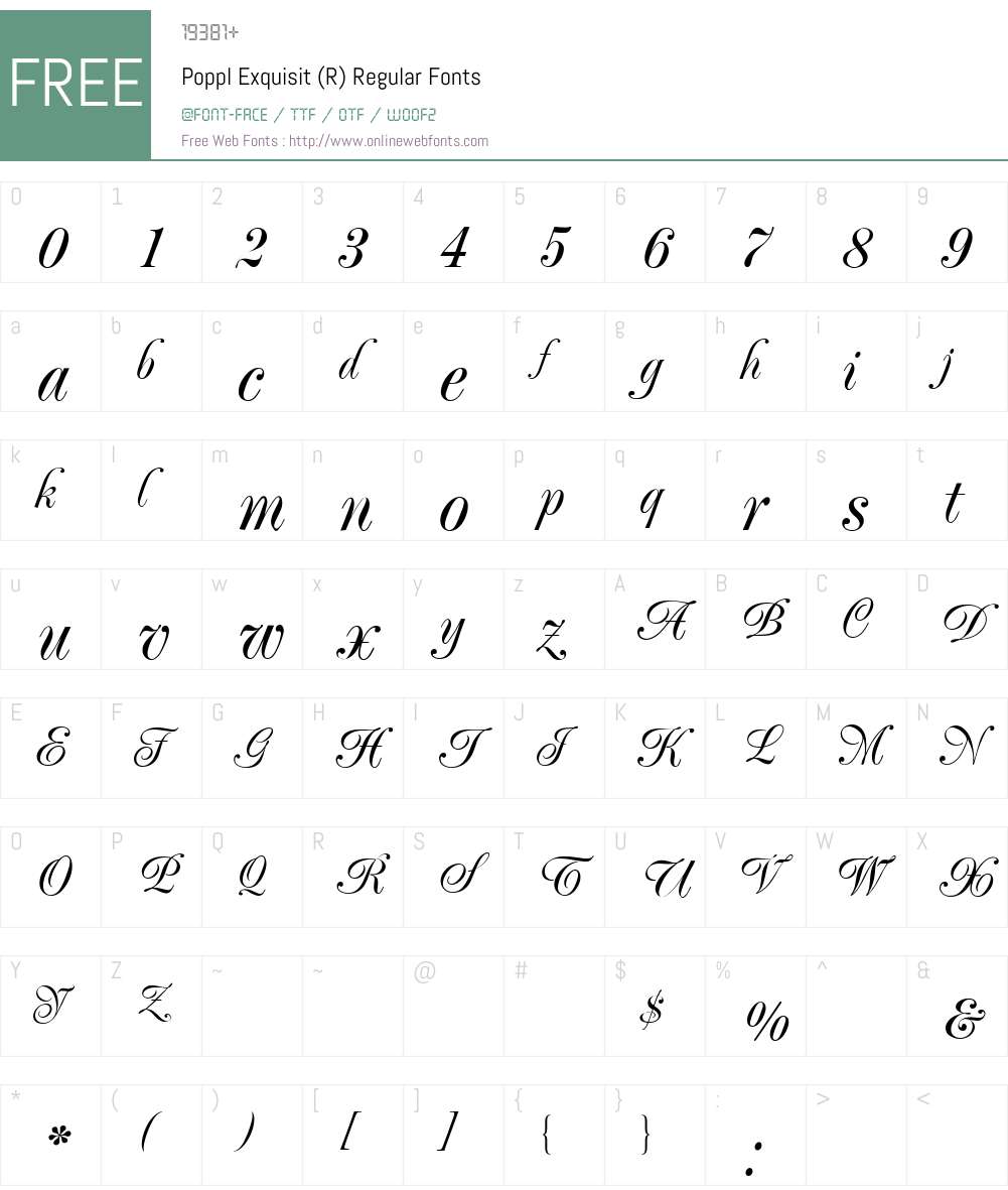 Poppl-Exquisit BQ Font Screenshots