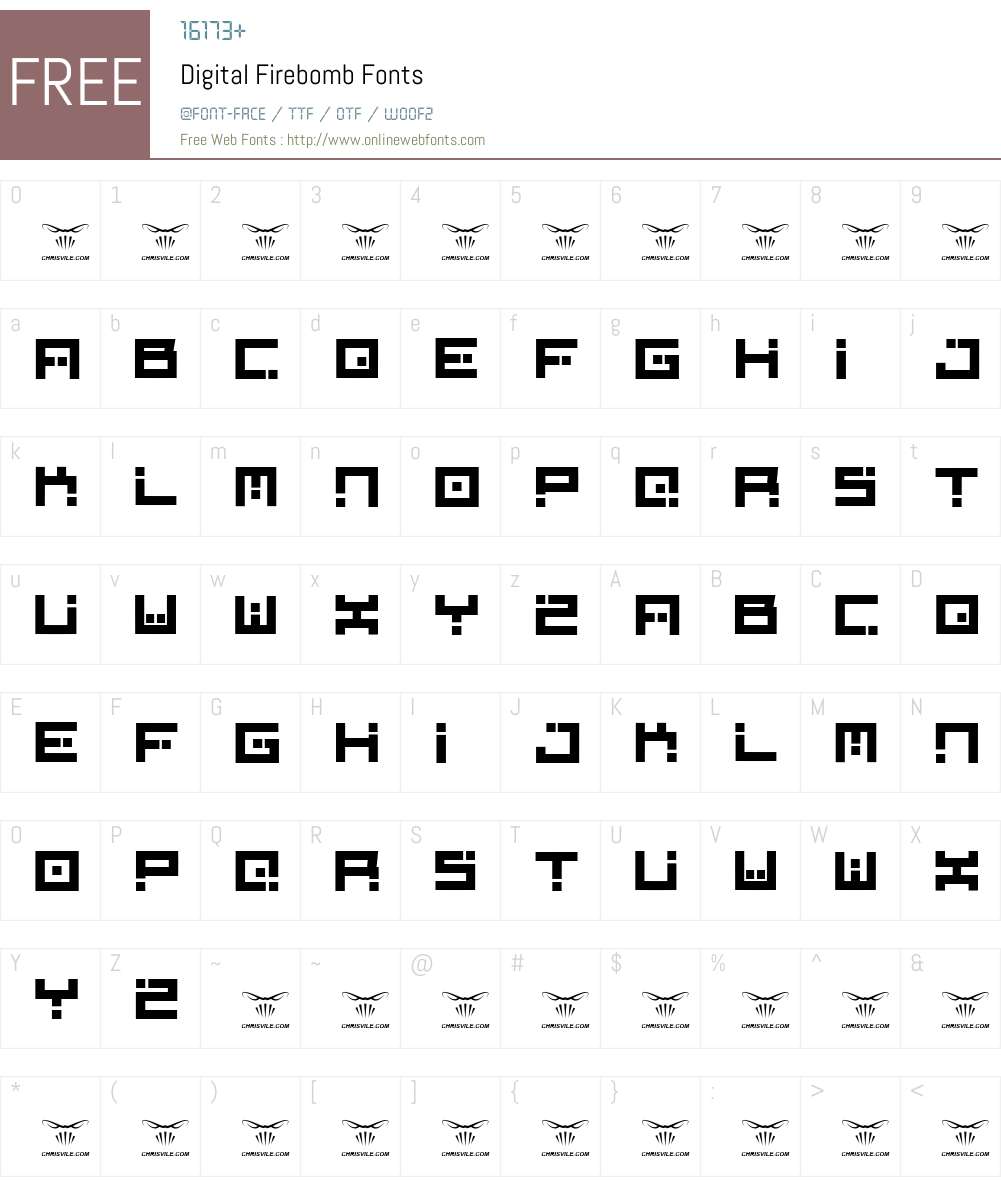 Digital Firebomb Font Screenshots