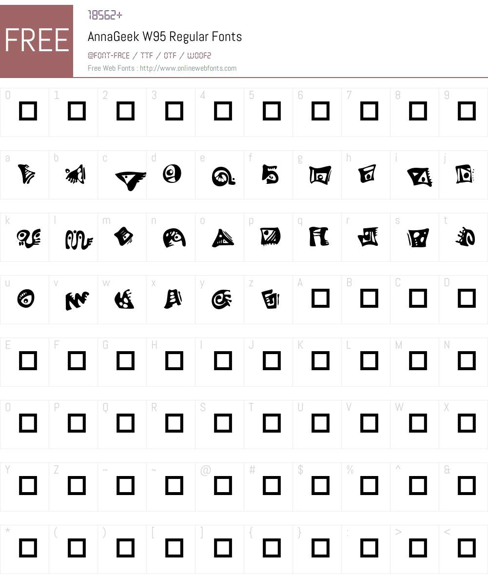 AnnaGeek Font Screenshots
