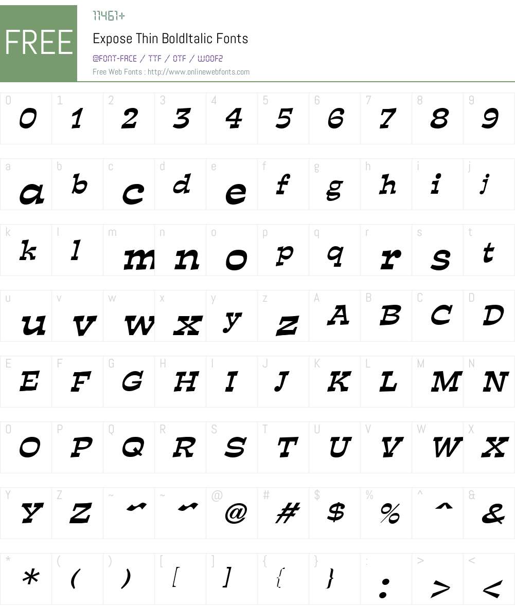 Expose Thin Font Screenshots