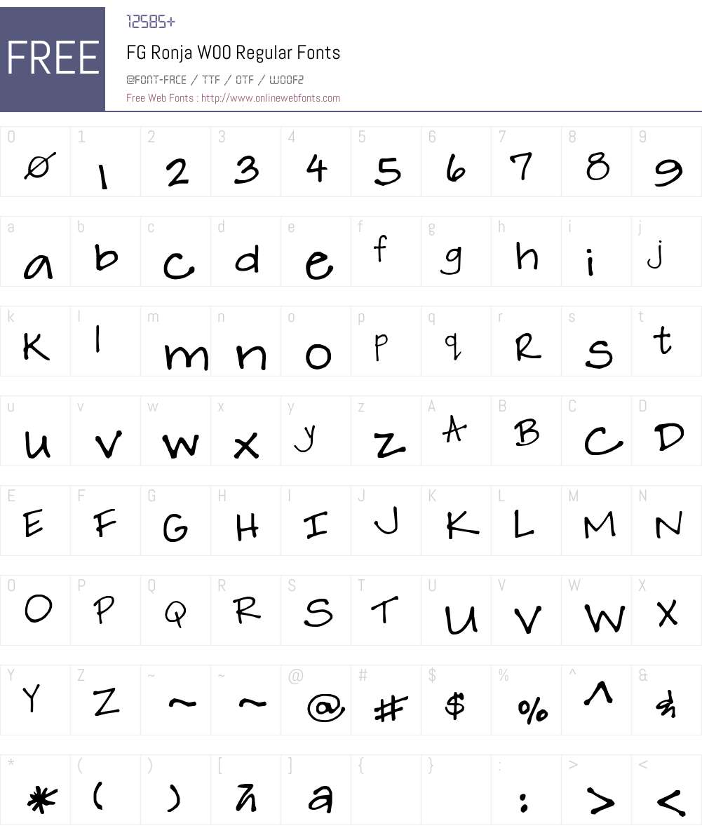 FGRonjaW00-Regular Font Screenshots