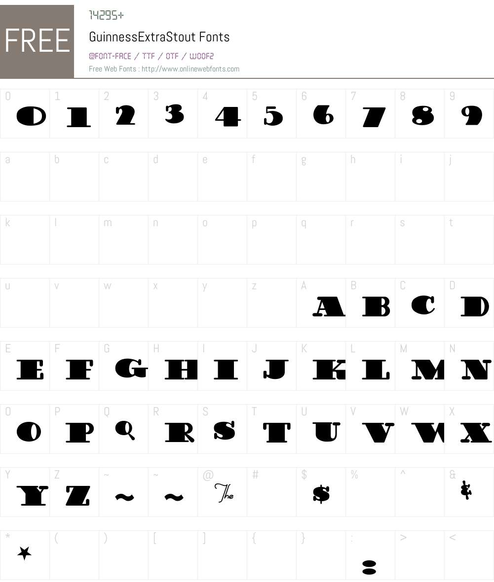 GuinnessExtraStout Font Screenshots
