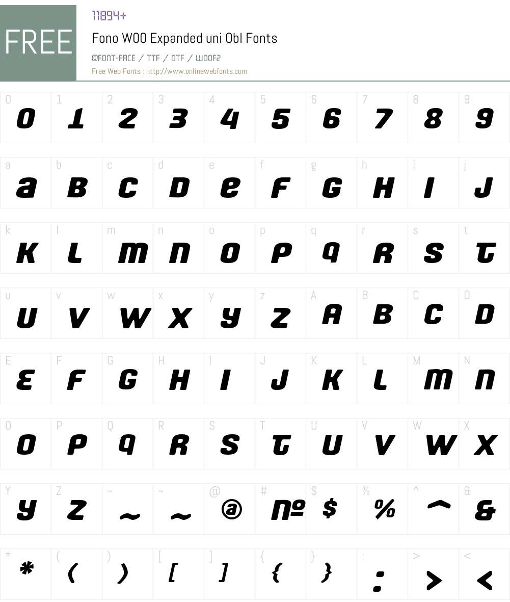 Fono Font Screenshots