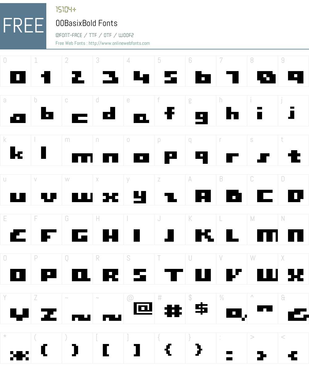 00Basix Font Screenshots