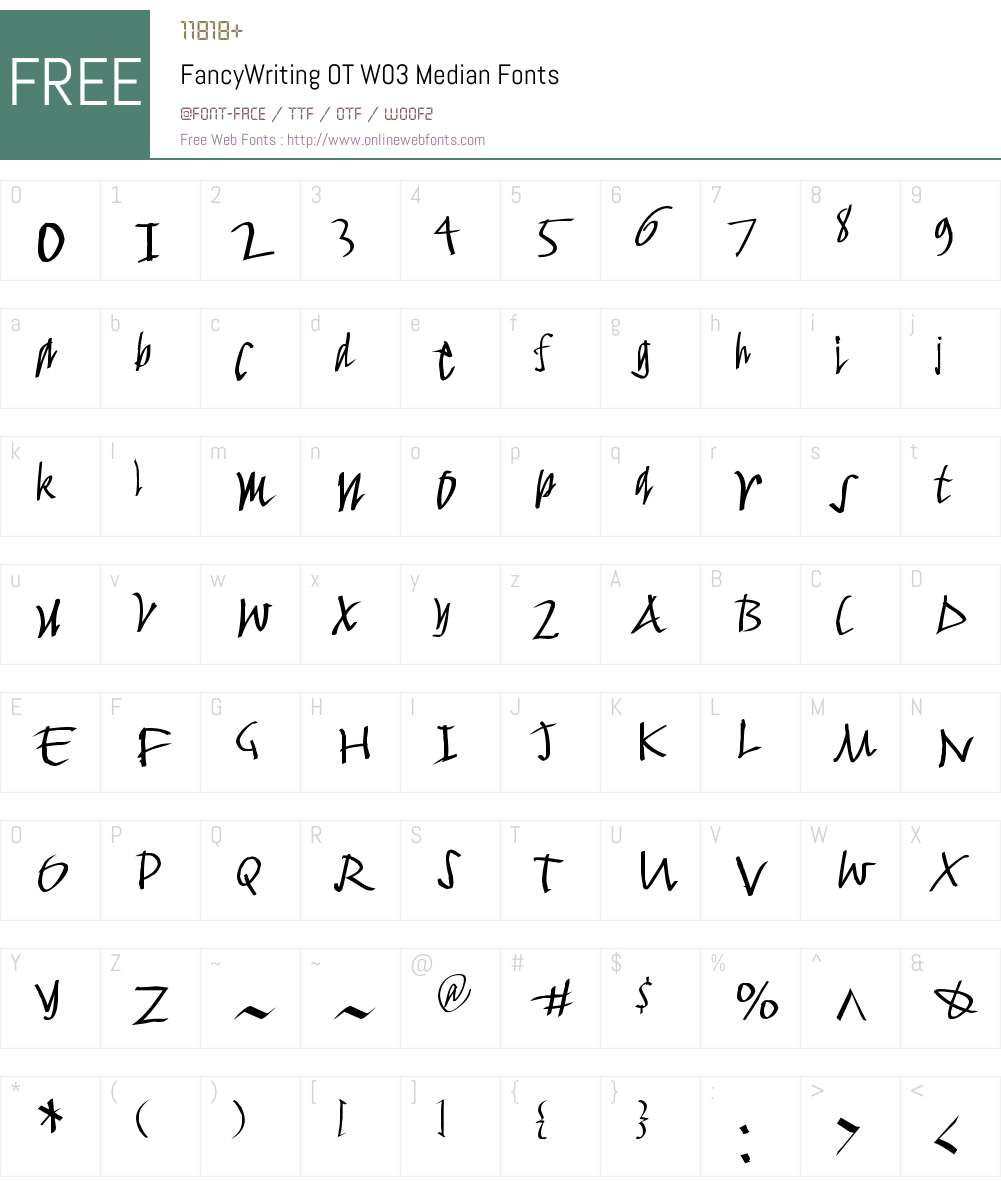 FF FancyWriting Font Screenshots