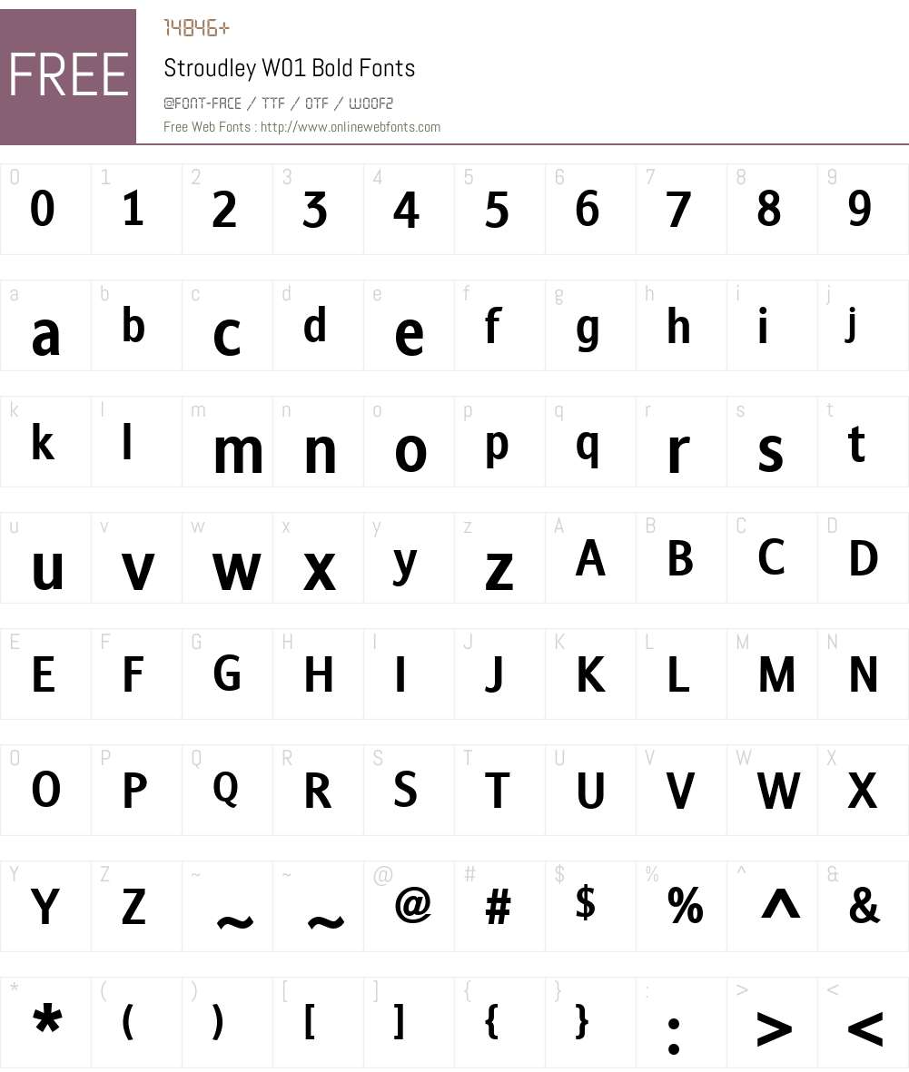 StroudleyW01-Bold Font Screenshots