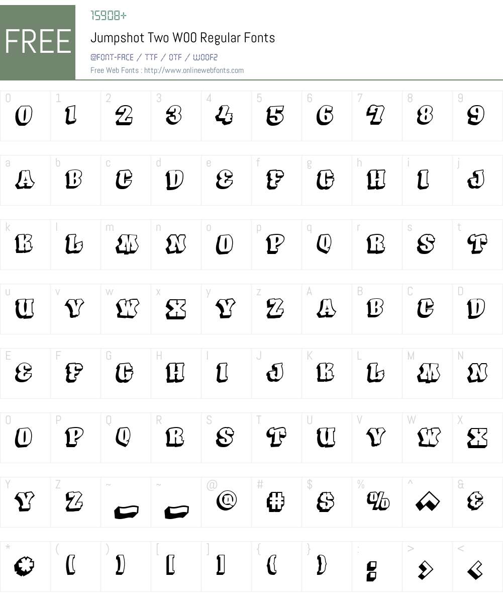 JumpshotTwoW00-Regular Font Screenshots