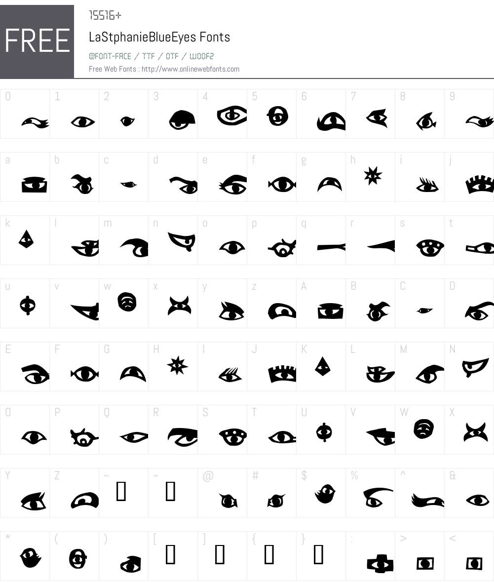 LaStphanieBlueEyes Font Screenshots