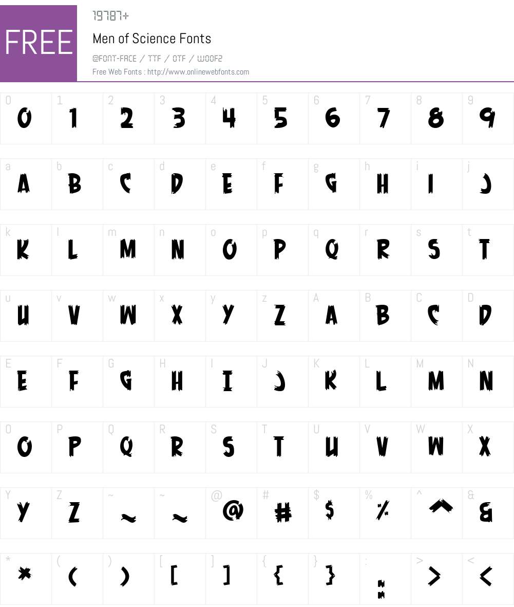 Men of Science Font Screenshots