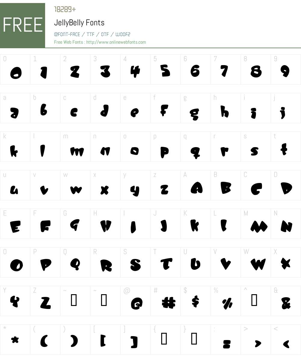 JellyBelly Font Screenshots