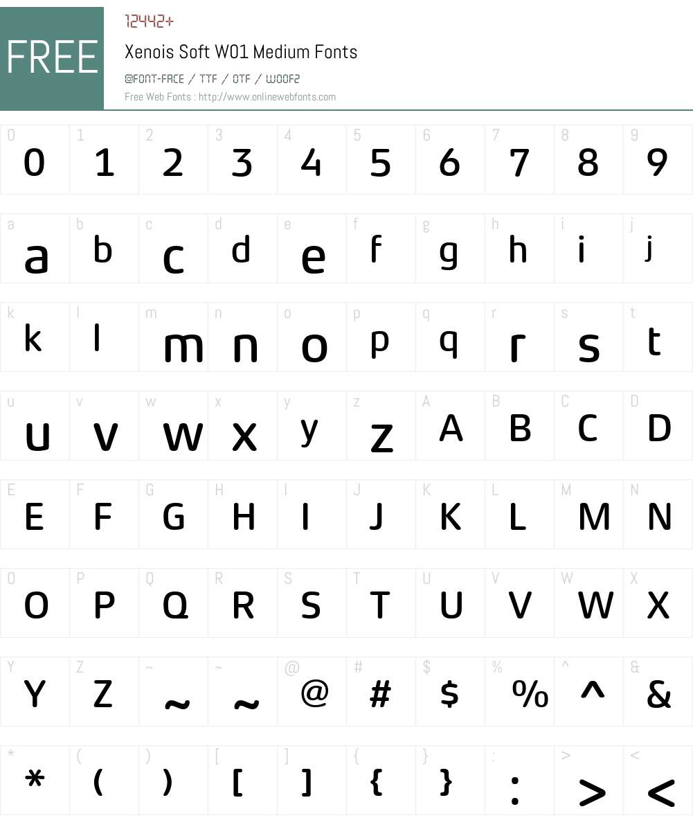 XenoisSoftW01-Medium Font Screenshots